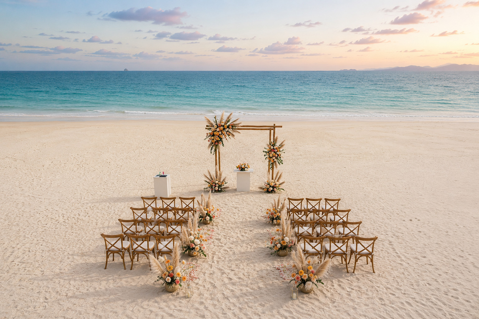 Tubkaek Beach wedding ceremony